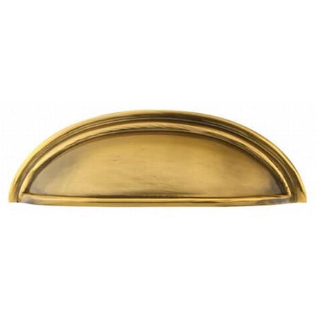 Patioplus 4 in. Center to Center Cup Cabinet Pull, French Antique Brass PA1634200